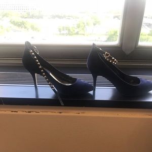 BCBGeneration Navy Suede Heels
